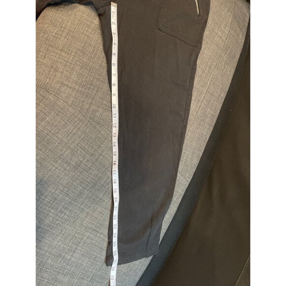 Chicos Black Ankle Pants Size M Side Zipper Pockets Stretch Elastic Waist Casual - Picture 10 of 12